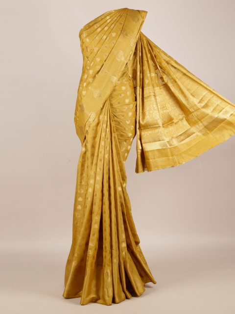 

Pothys Gold-Toned Woven Design Jute Silk Saree