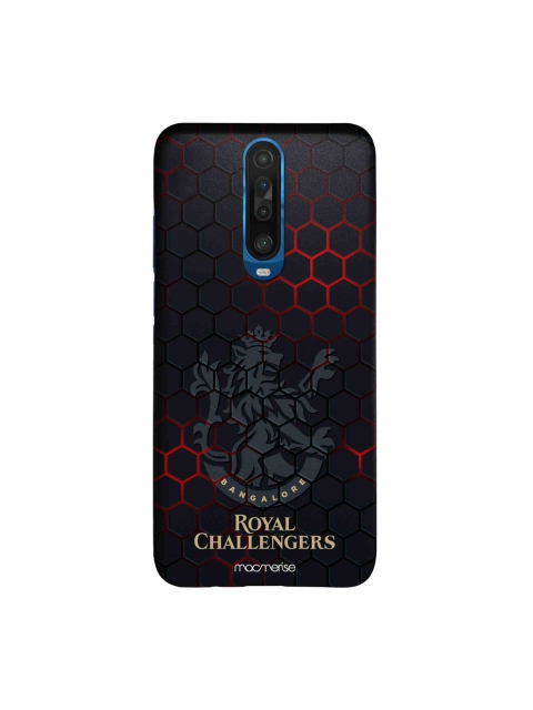 

macmerise Black & Red RCB Hex Pattern Xiaomi Poco X2 Sleek Back Case