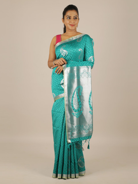 

Pothys Green Woven Design Art Silk Saree