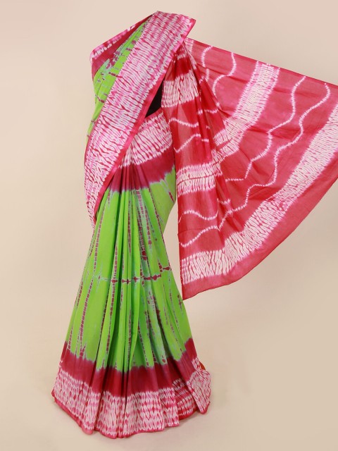 

Pothys Green & Pink Pure Cotton Printed Saree