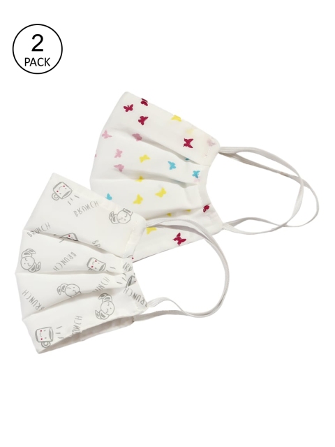 

Bellofox Unisex White Pack of 2 Butterflies and Brunch 3-ply Face Masks