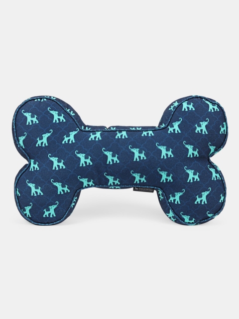 

Heads Up For Tails Navy Blue Haathi Bone Cushion for Pets