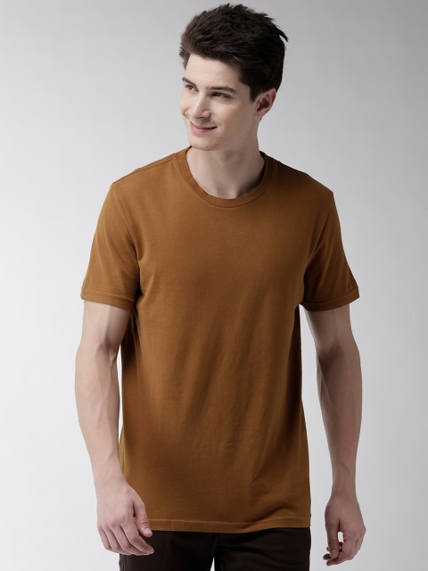 

Celio Men Brown Solid Round Neck T-shirt