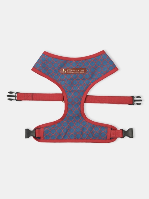 

Heads Up For Tails Purple & Red Printed Small Dog Harness