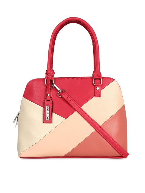 

Toteteca Pink Colourblocked Handheld Bag
