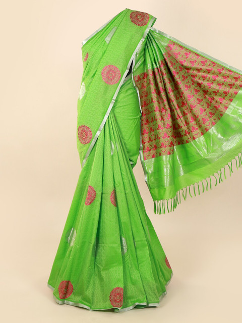 

Pothys Green Woven Design Saree