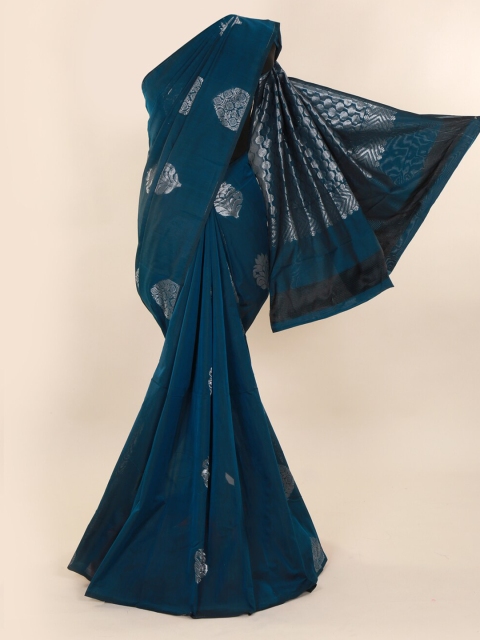 

Pothys Blue Woven Design Silk Cotton Saree