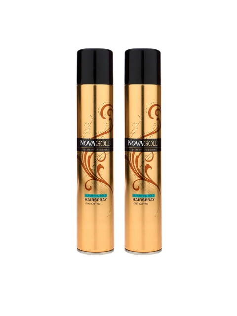 

Nova Unisex Gold Super Firm Hair Spray 400ml Pack of 2