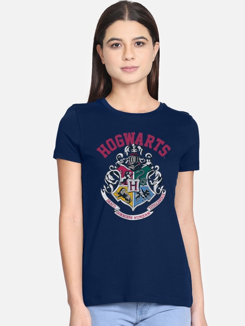 

Free Authority Harry Potter Print Blue Tshirt for Women
