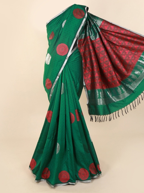 

Pothys Green Embroidered Saree