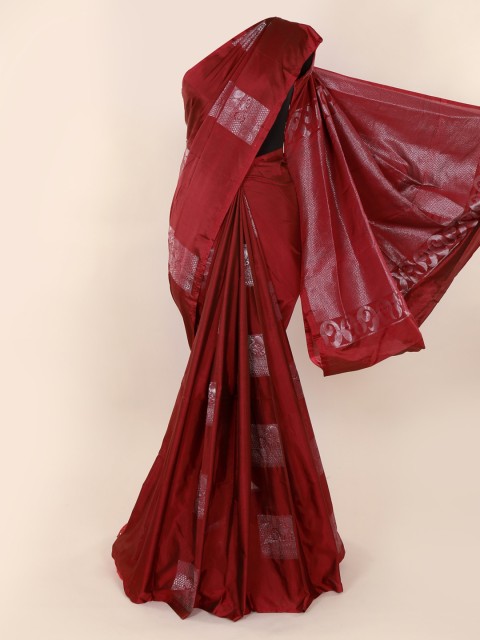 

Pothys Maroon Woven Design Silk Cotton Saree