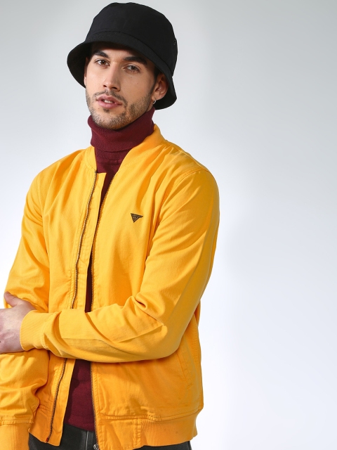 

Blue Saint Men Yellow Printed Lightweight Tailored Jacket