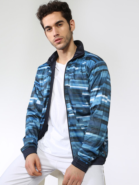 

Blue Saint Men Blue Printed Lightweight Bomber