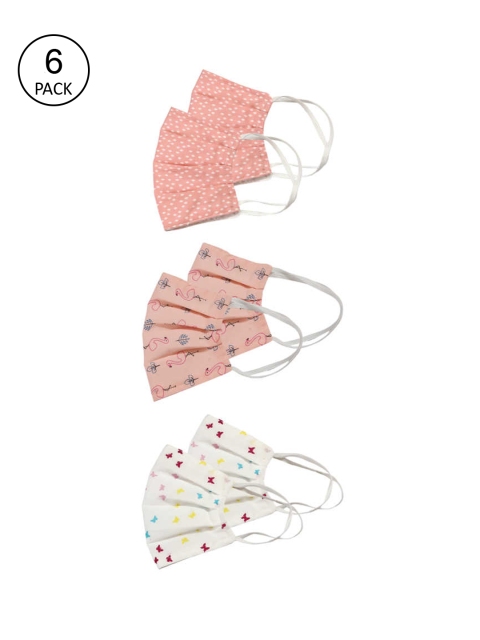 

Bellofox Pack Of 9 Printed 3-Ply Reusable Protective Outdoor Masks, Peach