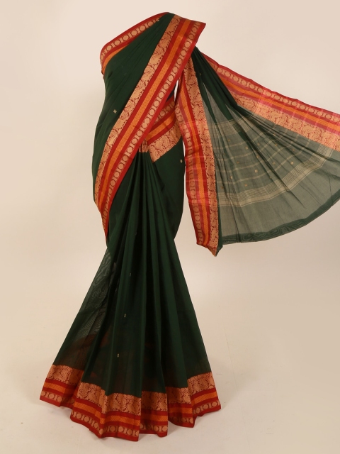 

Pothys Green & Red Pure Cotton Woven Design Saree