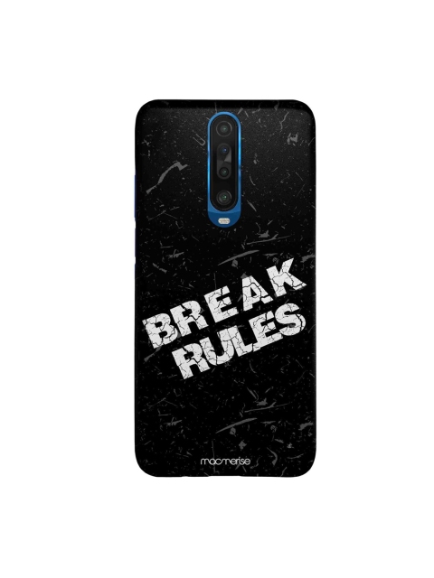 

macmerise Black & White Break Rules Printed Xiaomi Poco X2 Sleek Back Cover
