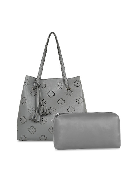 

Toteteca Grey Solid Shoulder Bag