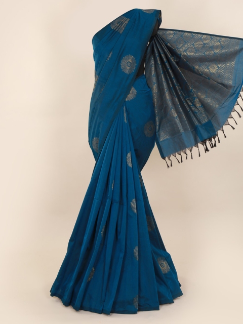 

Pothys Blue Woven Design Silk Cotton Saree