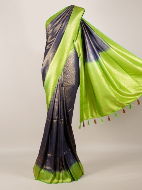 

Pothys Navy Blue Solid Saree