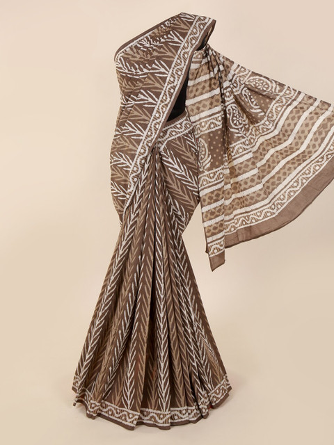 

Pothys Brown Striped Saree