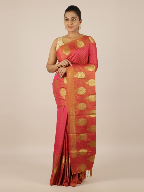 

Pothys Orange & Pink Art Silk Woven Design Saree