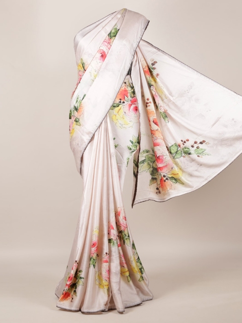 

Pothys Off-White Floral Printed Saree