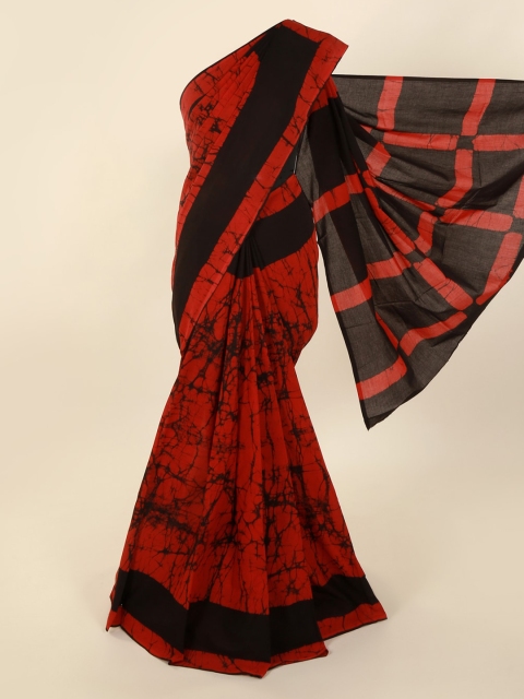 

Pothys Red Solid Saree