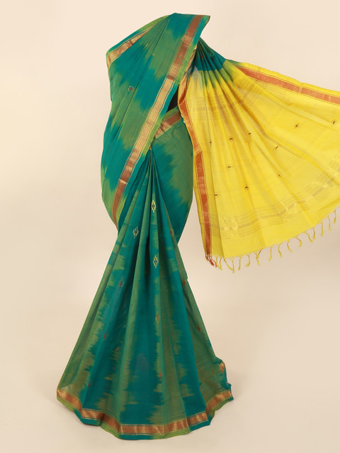 

Pothys Green Woven Design Pure Cotton Saree
