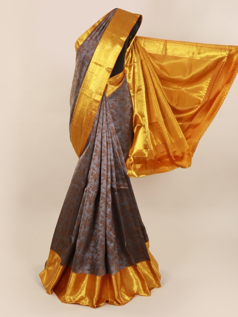 

Pothys Grey Pure Silk Woven Design Kanjeevaram Saree