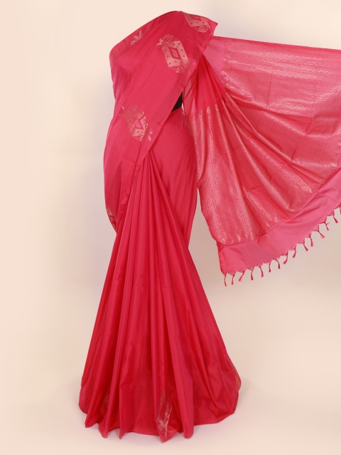 

Pothys Pink Woven Design Silk Cotton Saree
