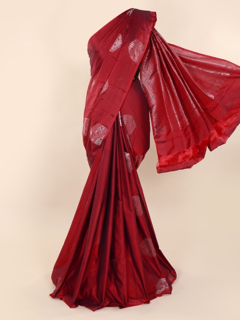 

Pothys Maroon Woven Design Silk Cotton Saree