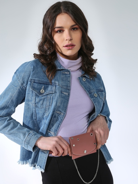 

Blue Saint Men Blue Solid Denim Jacket