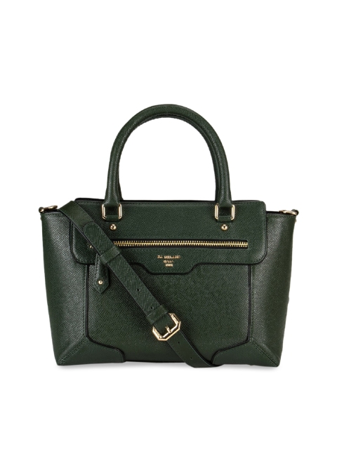 

Da Milano Green Textured Leather Handheld Bag