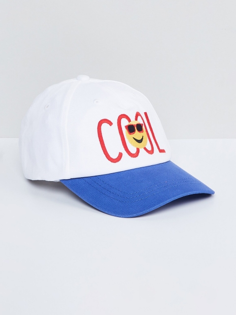 

max Boys Blue & White Embroidered Snapback Cap