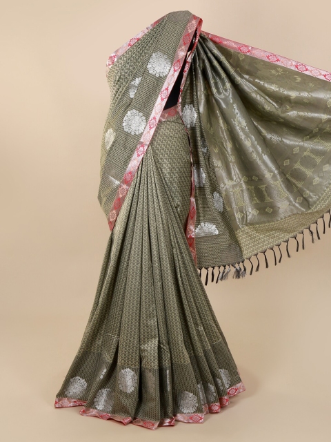 

Pothys Grey Woven Design Art Silk Saree