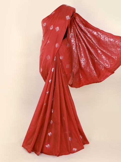 

Pothys Red Woven Design Silk Cotton Saree