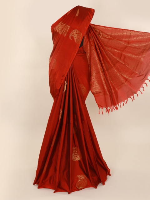

Pothys Maroon Woven Design Silk Cotton Saree