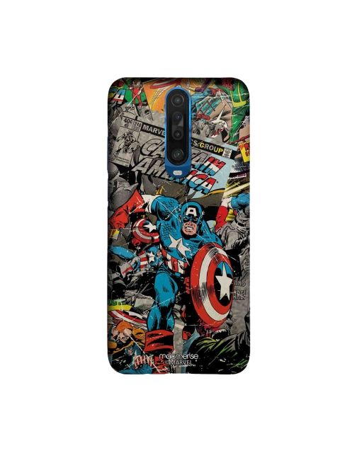 

macmerise Blue & Red Comic Captain America Printed Xiaomi Poco X2 Back Case