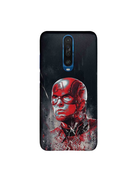 

macmerise Red & Black Charcoal Art Captain America Xiaomi Poco X2 Back Case