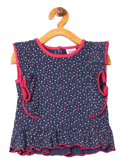 

Donuts Girls Navy Blue Printed Top