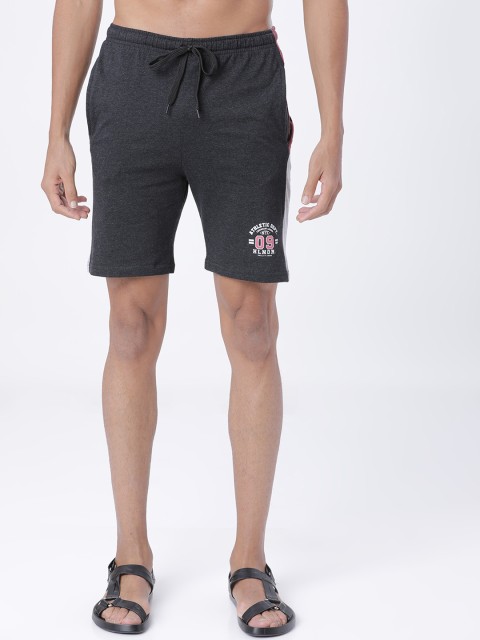 

HIGHLANDER Men Black Solid Knitted Regular Shorts