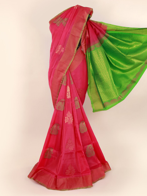 

Pothys Pink Woven Design Pure Silk Saree
