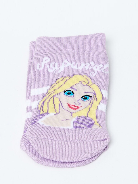 

Max Girls Lavender-Coloured & White Patterned Ankle-Length Socks