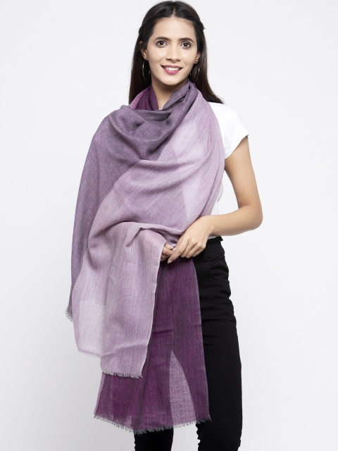 

Calvadoss Women Purple Woven Design Sustainable Long Fit Muffler
