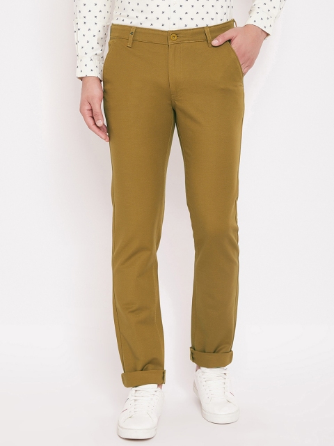 

Canary London Men Khaki Slim Fit Solid Regular Trousers