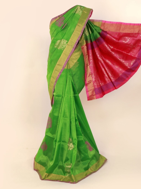 

Pothys Green Woven Design Pure Silk Saree