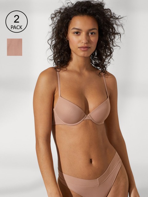 

H&M Women Beige 2 Pack Brazilian Briefs 0933851002