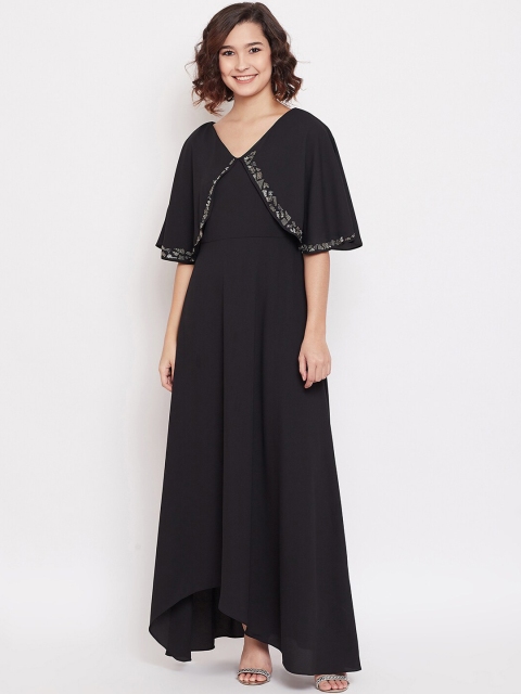 

Madame Women Black Solid Maxi Dress