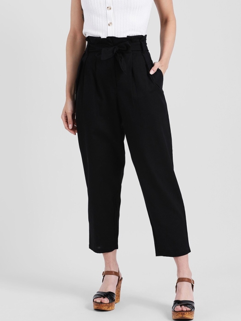 

Zink London Women Black Regular Fit Solid Culottes
