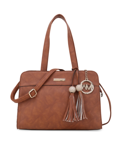 

WOMEN MARKS Tan Brown Solid Handheld Bag